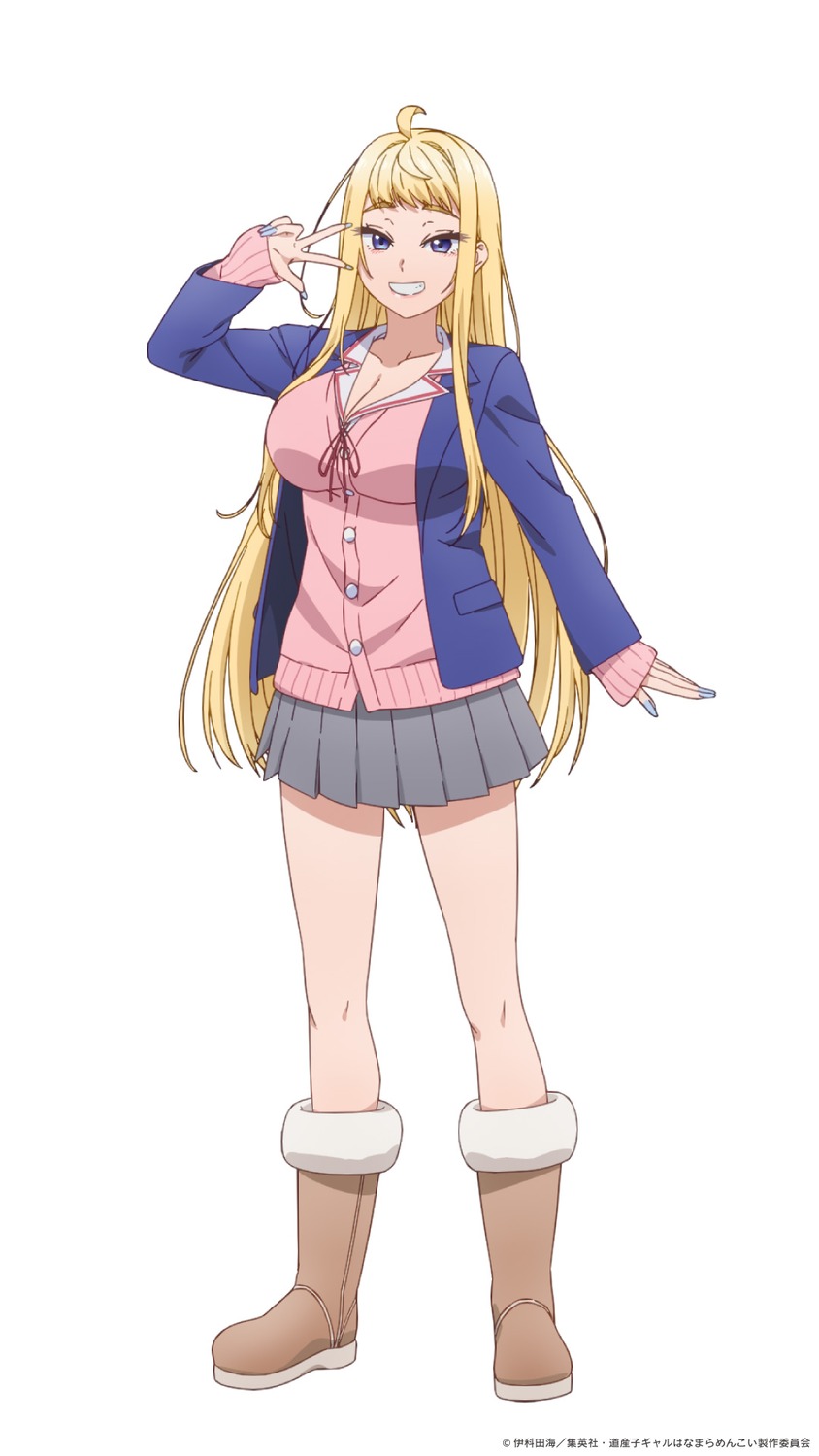 dosanko gal wa namara menkoi fuyuki minami cleavage seifuku sweater tagme 1140031 yande.re